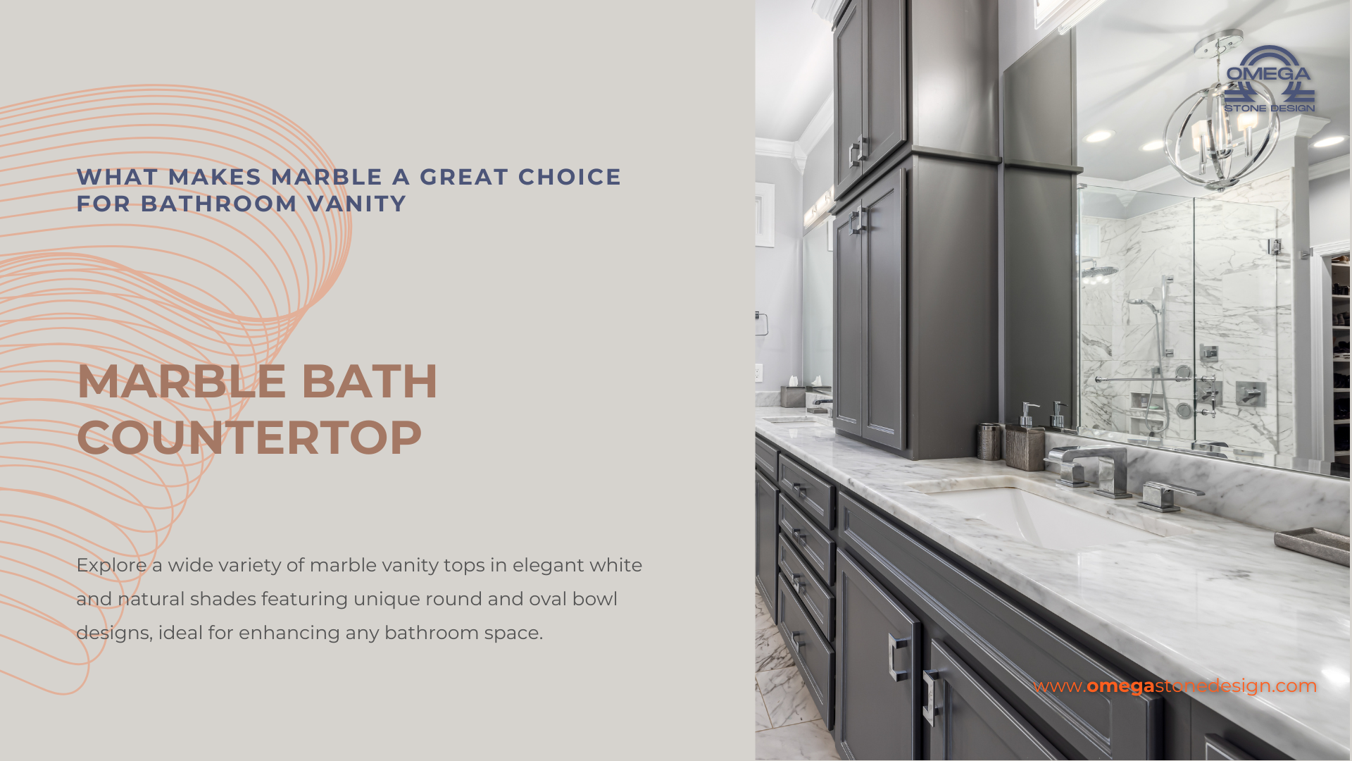 Marble Bathroom Countertop in Colorado